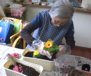 花の植えかえ♪１番舘